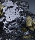 Galena, gem Sphalerite var.Cleiophane, Pyrite, Chalcopyrite