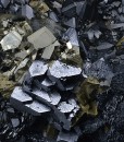 Galena, gem Sphalerite var.Cleiophane, Pyrite, Chalcopyrite