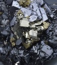 Galena, gem Sphalerite var.Cleiophane, Pyrite, Chalcopyrite