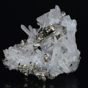 Pyrite on Quartz, Galena