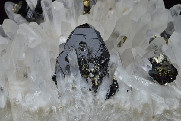 Quartz, Sphalerite, Chalcopyrite, Pyrite