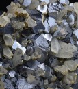 Twinned and truncated Galena, Quartz, Calcite