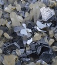 Twinned and truncated Galena, Quartz, Calcite