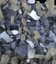 Twinned and truncated Galena, Quartz, Calcite