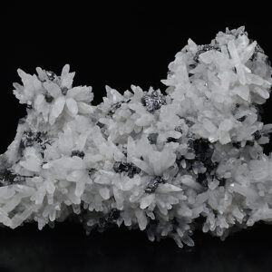 Quartz, skeletal Galena, Sphalerite, Chalcopyrite