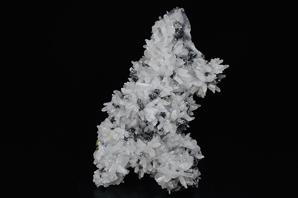 Quartz, skeletal Galena, Sphalerite, Chalcopyrite