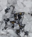 Quartz, skeletal Galena, Sphalerite, Chalcopyrite