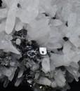 Quartz, skeletal Galena, Sphalerite, Chalcopyrite
