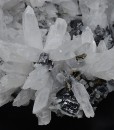 Quartz, skeletal Galena, Sphalerite, Chalcopyrite
