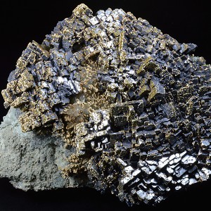 Skeletal Galena, Chalcopyrite, Quartz, Dolomite