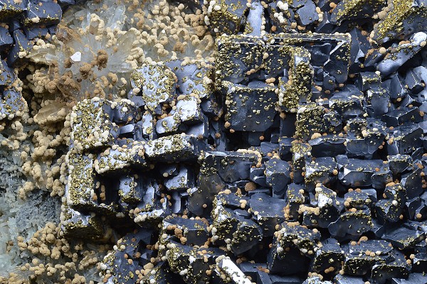 Skeletal Galena, Chalcopyrite, Quartz, Dolomite
