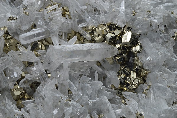 Pyrite on Quartz