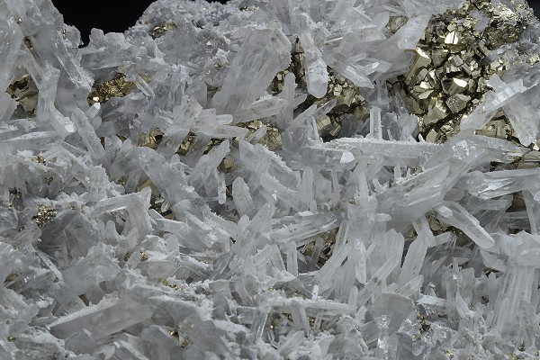 Pyrite on Quartz