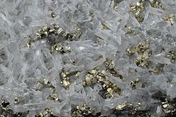 Pyrite on Quartz
