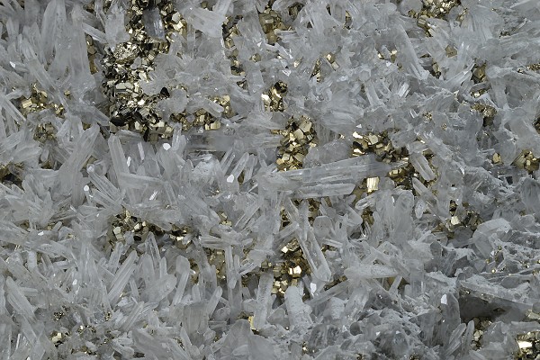 Pyrite on Quartz