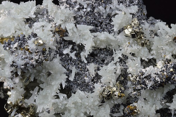 Pyrite, Quartz, Sphalerite, Chalcopyrite