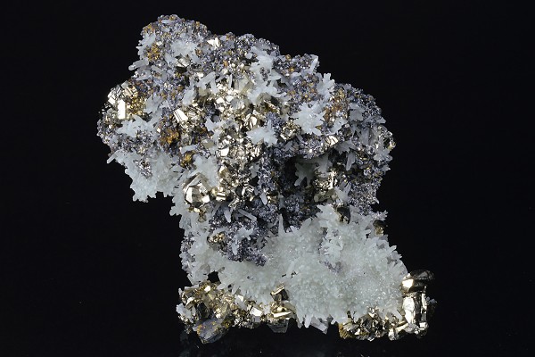 Pyrite, Quartz, Sphalerite, Chalcopyrite