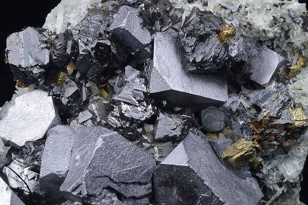 gem Sphalerite var.Cleiophane, Galena, Chalcopyrite, Quartz