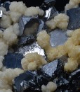 Twinned and truncated Galena, Calcite, Sphalerite