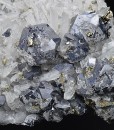 Twinned and truncated Galena, Pyrite, Quartz