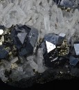 Twinned and truncated Galena, Pyrite, Quartz