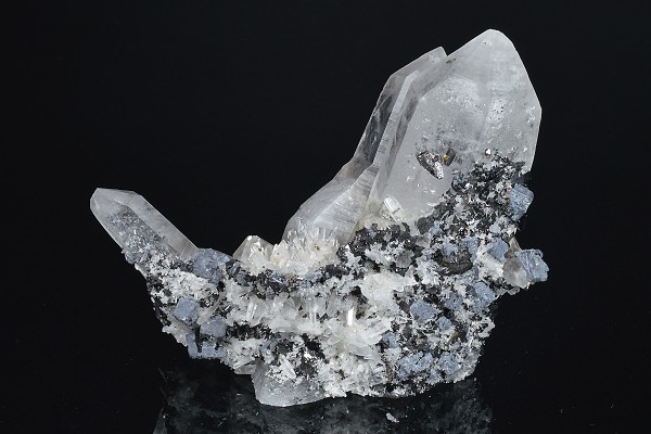 Quartz with inclusions, Sphalerite, Galena