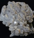 Quartz with growth phantoms, Calcite, Pyrite