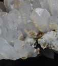 Quartz with growth phantoms, Calcite, Pyrite