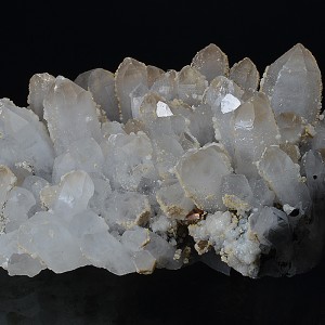 Quartz with growth phantoms, Calcite, Pyrite