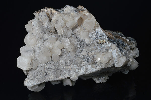 Scalenohedral Calcite, Quartz, Pyrite, Sphalerite