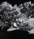Quartz on Sphalerite tetrahedrons, Galena