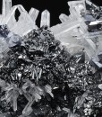 Quartz on Sphalerite tetrahedrons, Galena