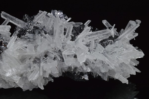 Quartz on Sphalerite tetrahedrons, Galena