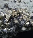 Pyrite on Quartz, Sphalerite