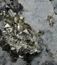 Pyrite on Quartz, Sphalerite