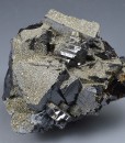 Pyrite on Sphalerite, Galena