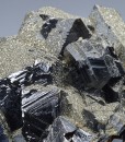 Pyrite on Sphalerite, Galena