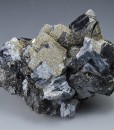 Pyrite on Galena and Sphalerite