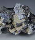 Pyrite on Galena and Sphalerite