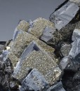 Pyrite on Galena and Sphalerite