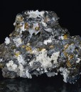 Pyrite, Quartz, Sphalerite, Chalcopyrite