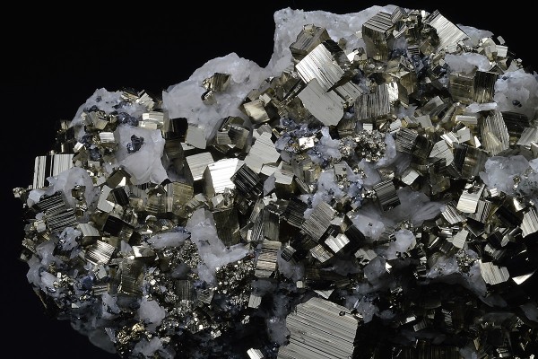 Pyrite, Quartz, Calcite, Sphalerite