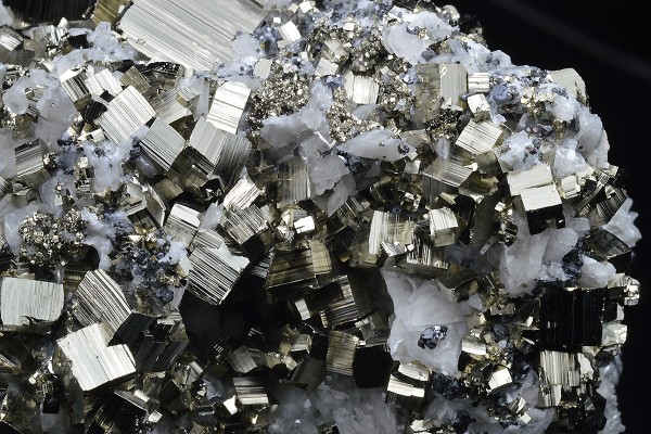 Pyrite, Quartz, Calcite, Sphalerite