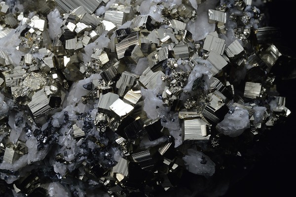 Pyrite, Quartz, Calcite, Sphalerite