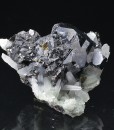 Sphalerite on Quartz, Galena, Chalcopyrite