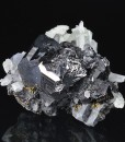 Sphalerite on Quartz, Galena, Chalcopyrite