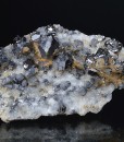 Galena on Quartz, Sphalerite, Calcite