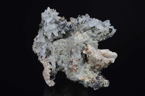 Quartz, Calcite, Chalcopyrite, Sphalerite
