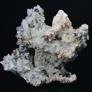 Quartz, Calcite, Chalcopyrite, Sphalerite