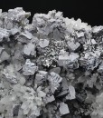 Skeletal Galena on Quartz, Sphalerite, Chalcopyrite